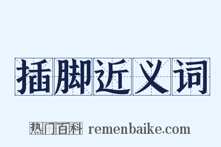 插脚近义词是什么意思的图片